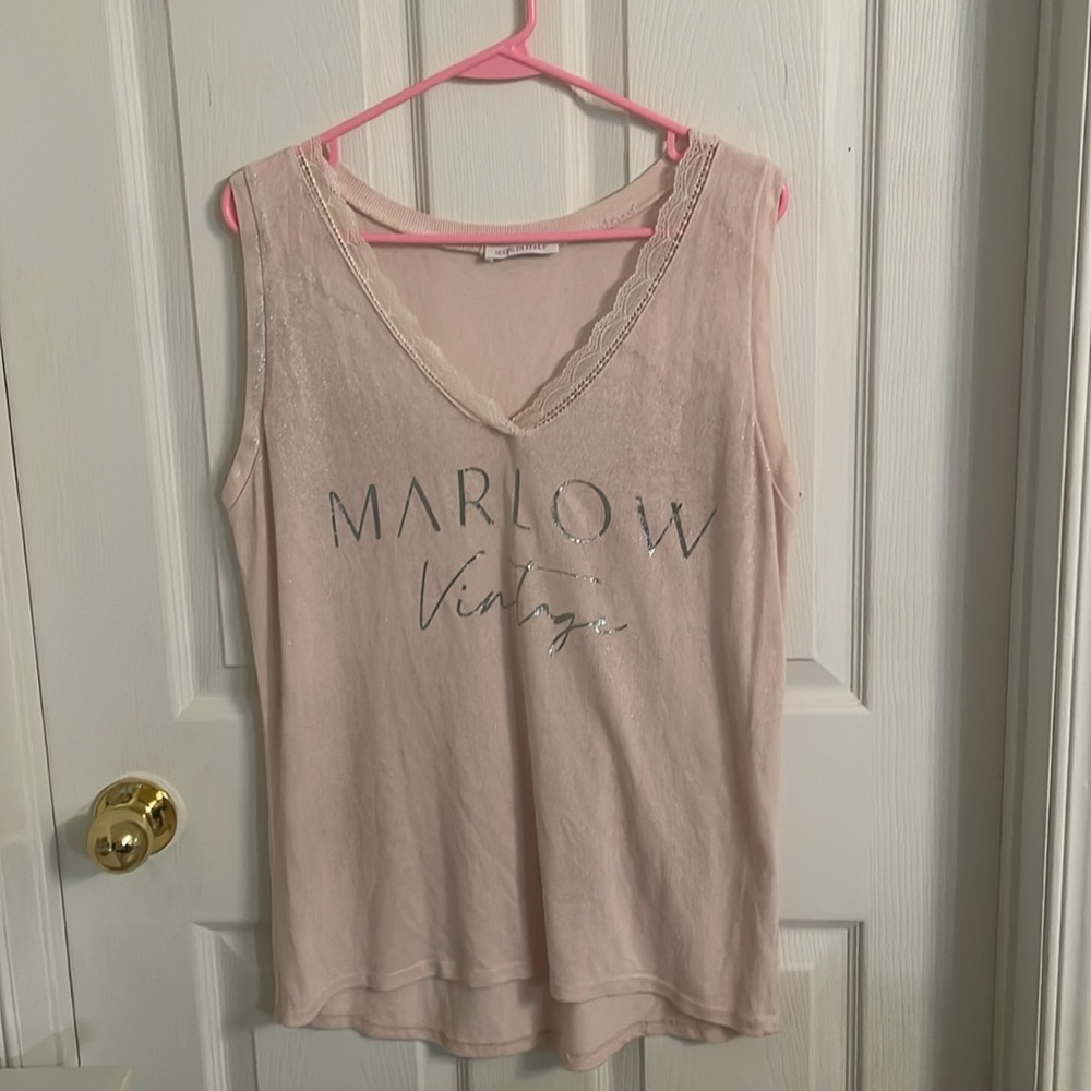 🪄🩰 HARLOW VINTAGE🩰✨Light Pink Tank Top - Picture 3 of 5